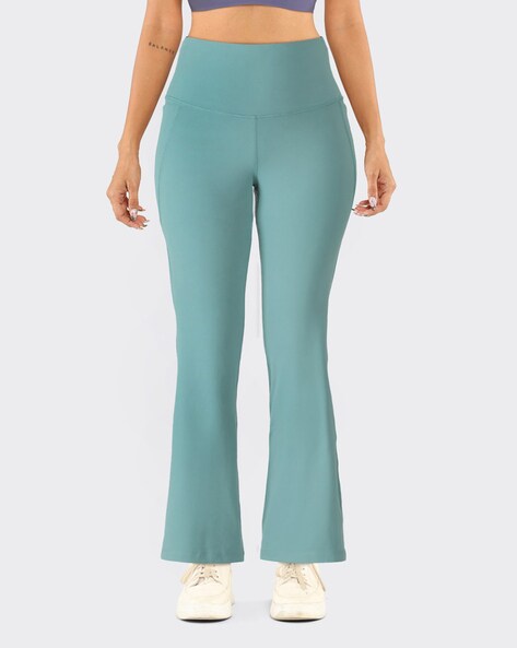 BlissClub Flared Women Green Trousers - Buy BlissClub Flared Women Green  Trousers Online at Best Prices in India