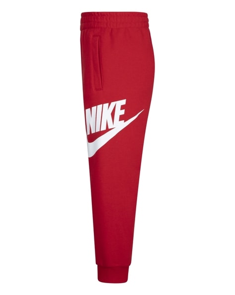 Red nike joggers online boys