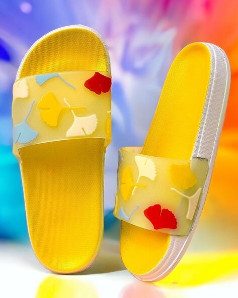 Yellow slippers womens new arrivals