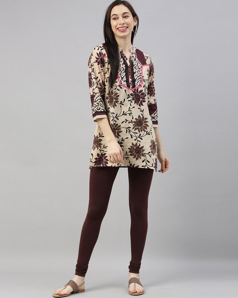 Buy Burgundy Leggings for Women by Twin Birds Online