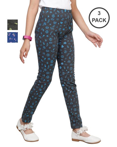 Buy Multi Leggings for Girls by INDIWEAVES Online