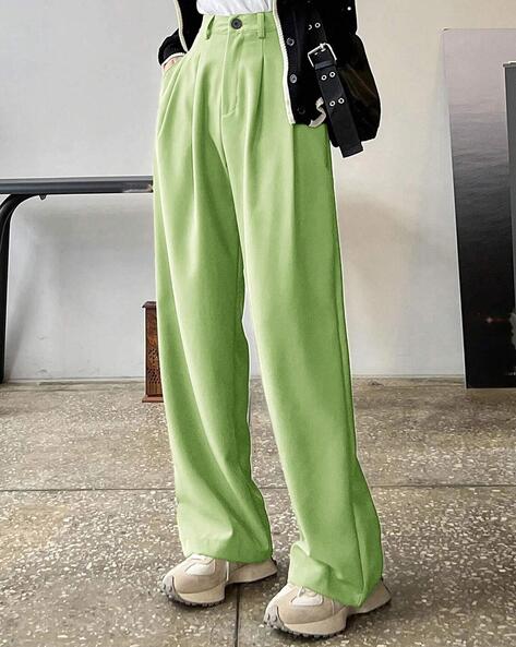 Lemaire High Waisted Straight Pants - Midnight Green | Garmentory