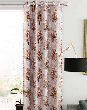 bianca Leaf Print Semi-Sheer Window Curtain-picture-52