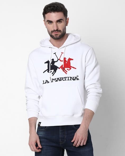 Sweatshirt Sueter La Martina Logo Print Regular Fit Hoodie