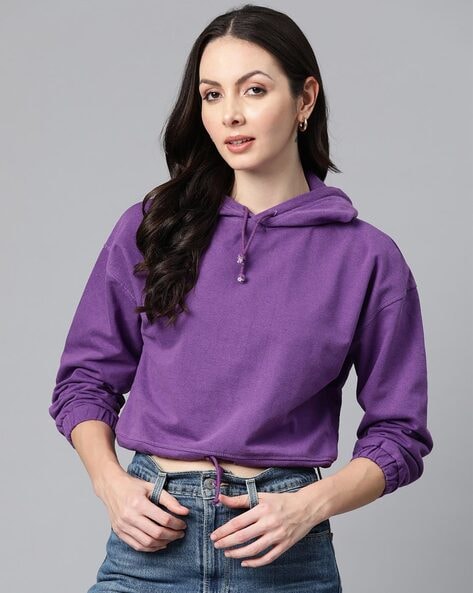 Buy Purple Sweatshirt Hoodies for Women by LAABHA Online Ajio