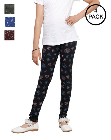 Buy Multi Leggings for Girls by INDIWEAVES Online