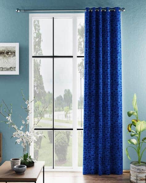 BIANCA Geometric Print Blackout Eyelet Curtain
