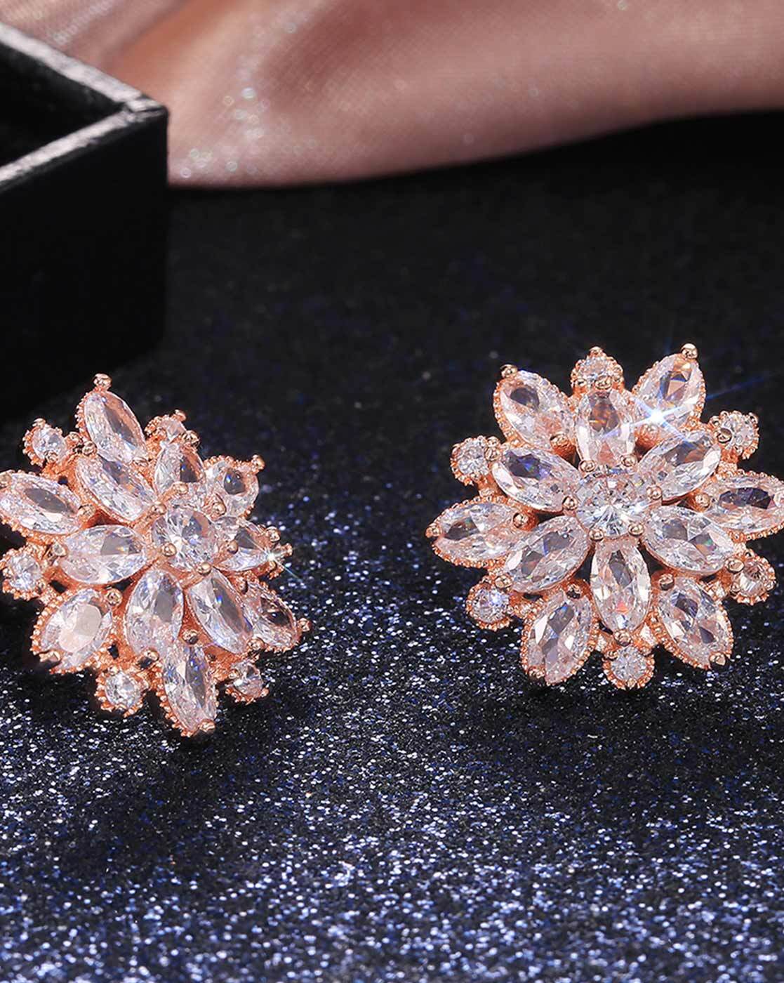 shree gautam creation American Diamond Earrings Set, Size: large at Rs  5415/set in Mumbai