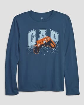 gap kids Boys Brand Print Relaxed Fit Round-Neck T-Shirt-picture-41