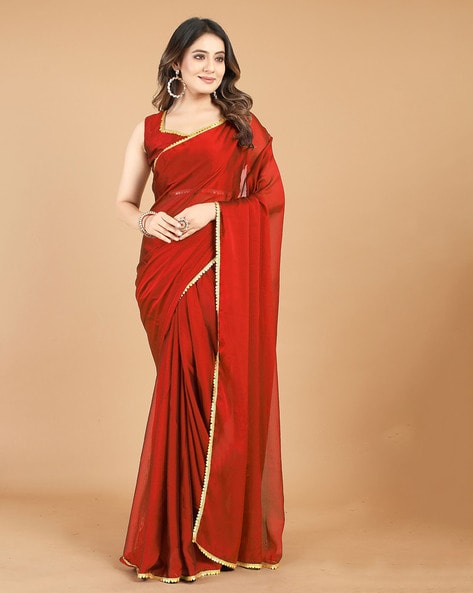 Red saree matching blouse designs | Red saree contrast blouse ideas | Red  saree blouse designs - YouTube