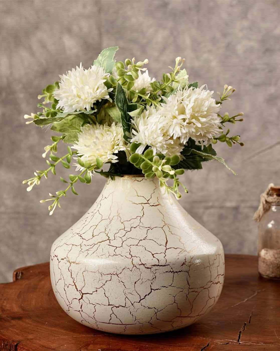 Buy Off White Vases for Home & Kitchen by Behoma Online