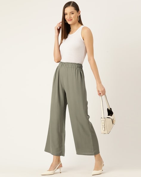 Buy Olive Green Trousers & Pants for Women by Rue Collection