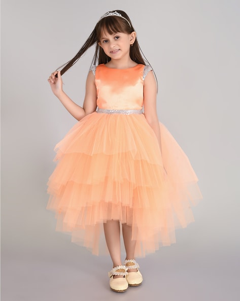 Toy Balloon Kids Orange Party Dress - Buy Toy Balloon Kids Orange Party  Dress online in India