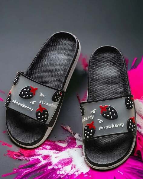 Kapani black online slippers