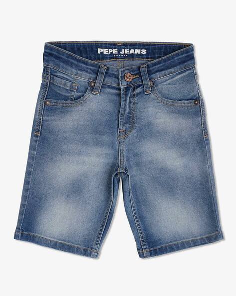 Heavy Wash Denim Shorts