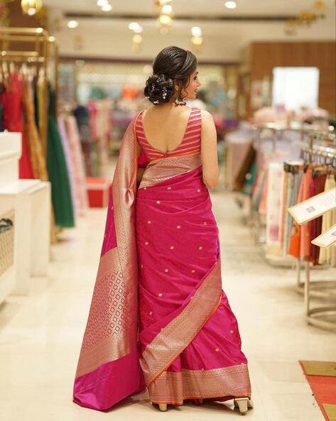 Deserving Pink Cotton Silk Saree With Appealing Blouse Piece –  LajreeDesigner