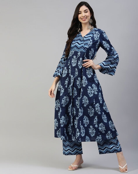 Floral Anarkali Kurta with Palazzos