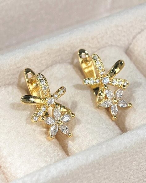 22k Yellow Gold Stud Earrings , Handmade Yellow Gold Earrings for Women,  Vintage Antique Design Indian Gold Earrings Jewelry - Etsy