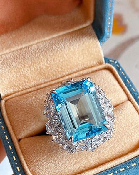 Art Deco East-West Oval Aquamarine Ring | Exquisite Jewelry for Every  Occasion | FWCJ