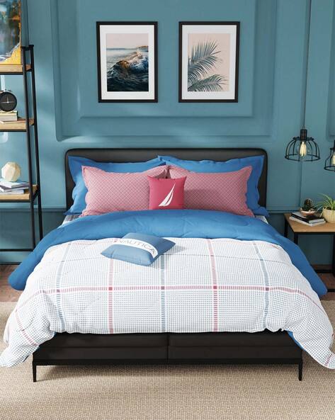 Buy Blue & Red Bedsheets for Home & Kitchen by NAUTICA Online