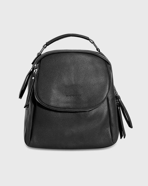 Mini Black Faux Leather Guess Backpack Purse with Silver Studs | Guess  backpack, Backpack purse, Black faux leather