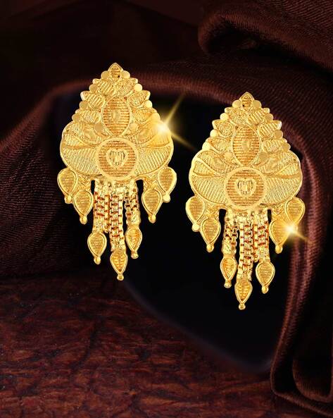 Antique Matte Kerala Style Jhumka - South India Jewels