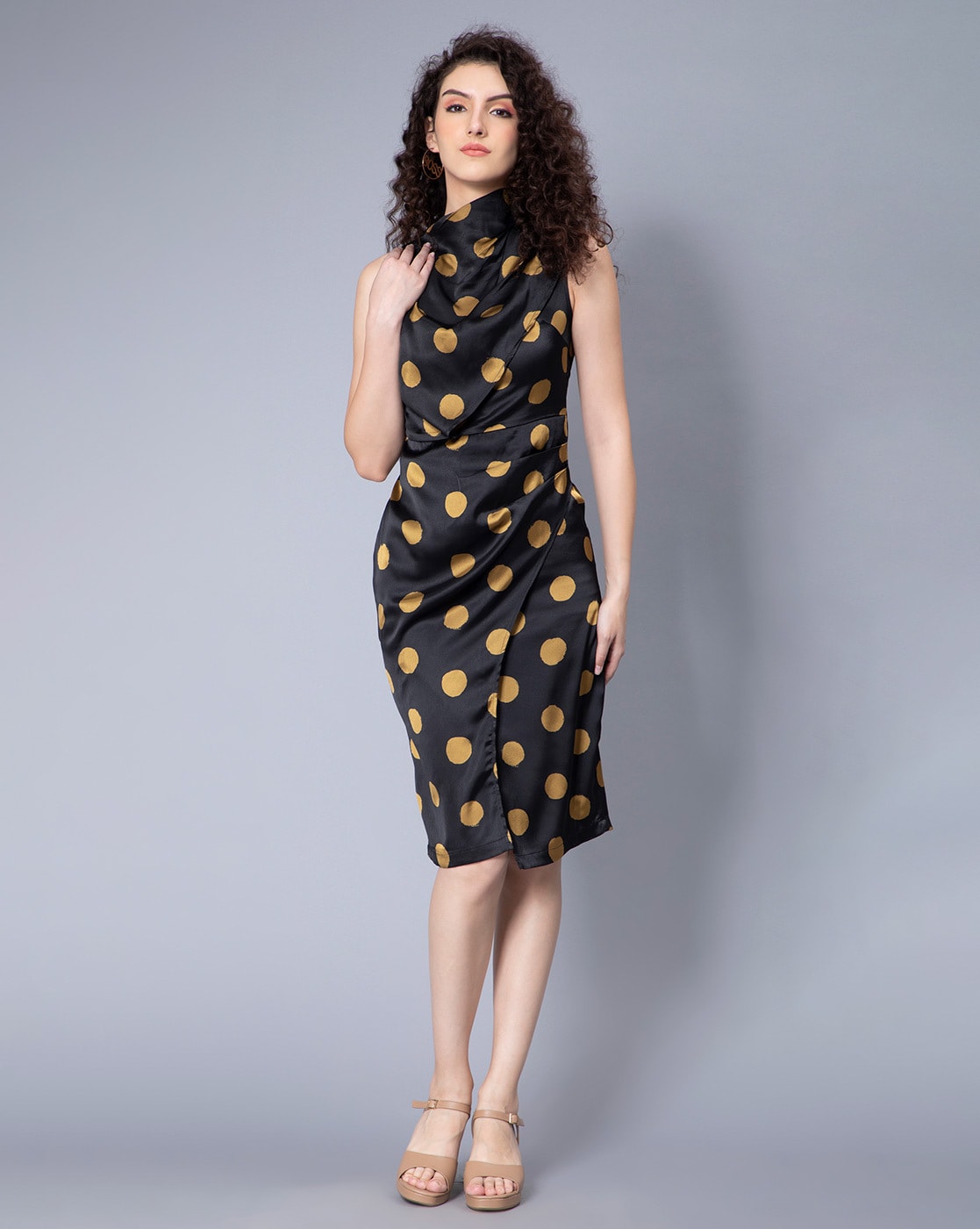 Black dress hotsell gold dots