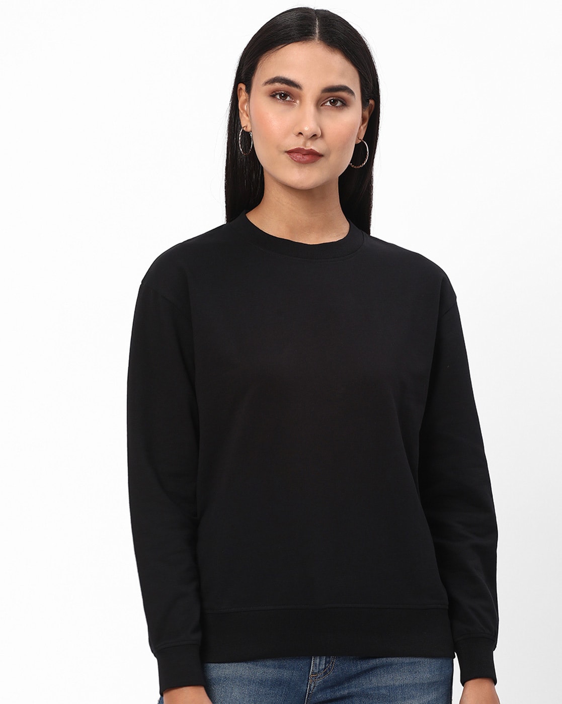 Round Neck Sweatshirt with Full Length Sleeves