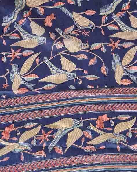 Floral Print Dupatta with Tassels