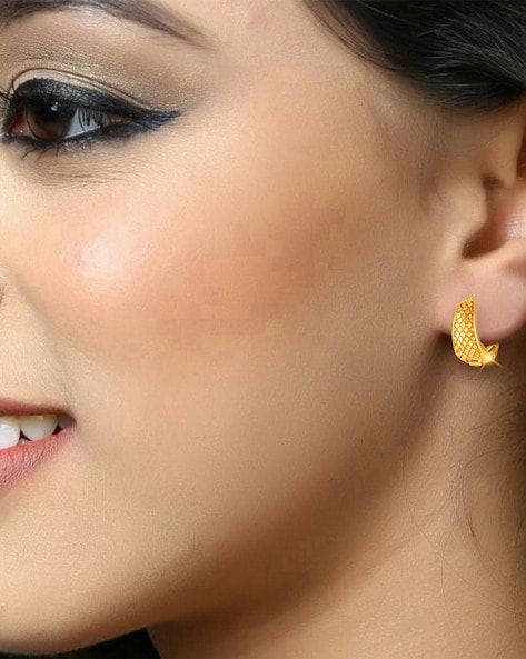 Buy Vintage Spiral Basket Gold Earrings |GRT Jewellers