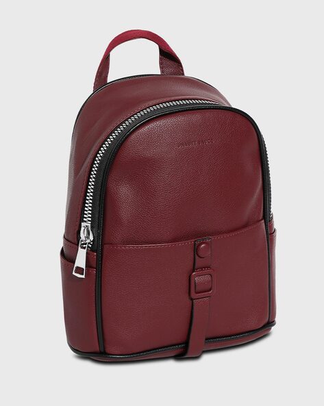 Maroon mini backpack best sale