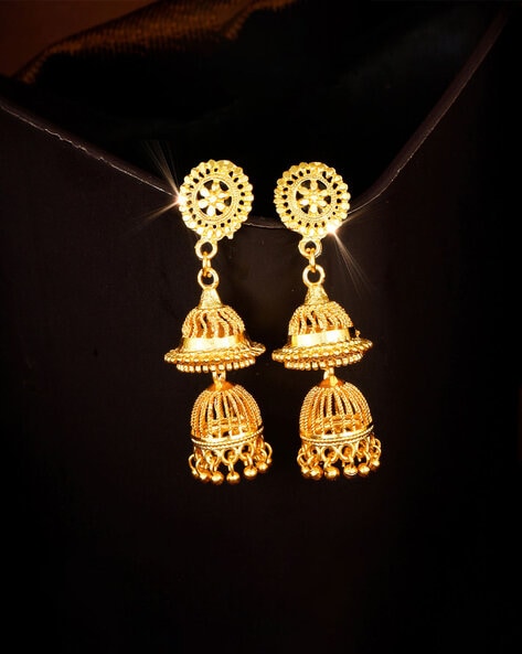 Buy Trisha Multiple Shop Indian Traditional Wedding Gold-Plated Multicolor  Jhumka Earring (TMS-EF5:F24RRING002) at Amazon.in