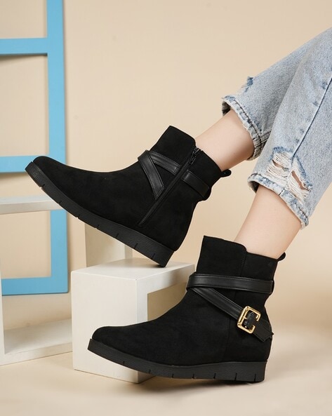 NA-KD low ankle stiletto boots in black | ASOS
