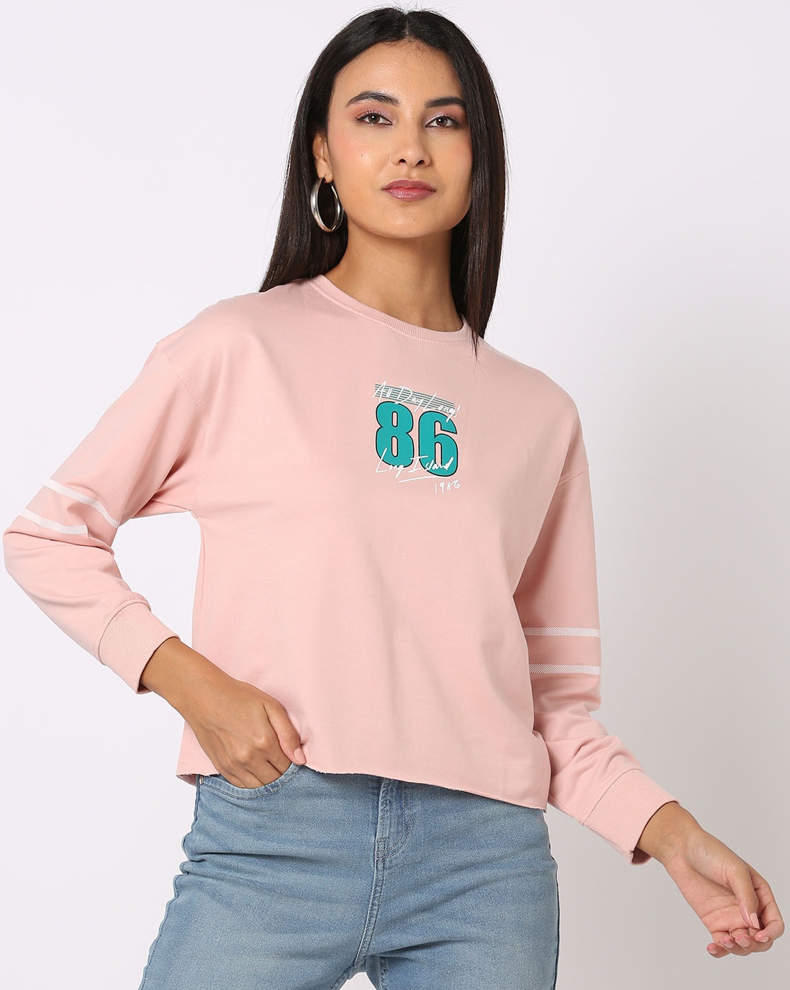 Buy Pink Sweatshirt & Hoodies for Women by Teamspirit Online