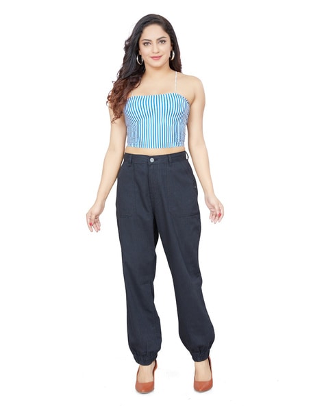 Buy High-Rise Joggers with Insert Pockets Online at Best Prices in
