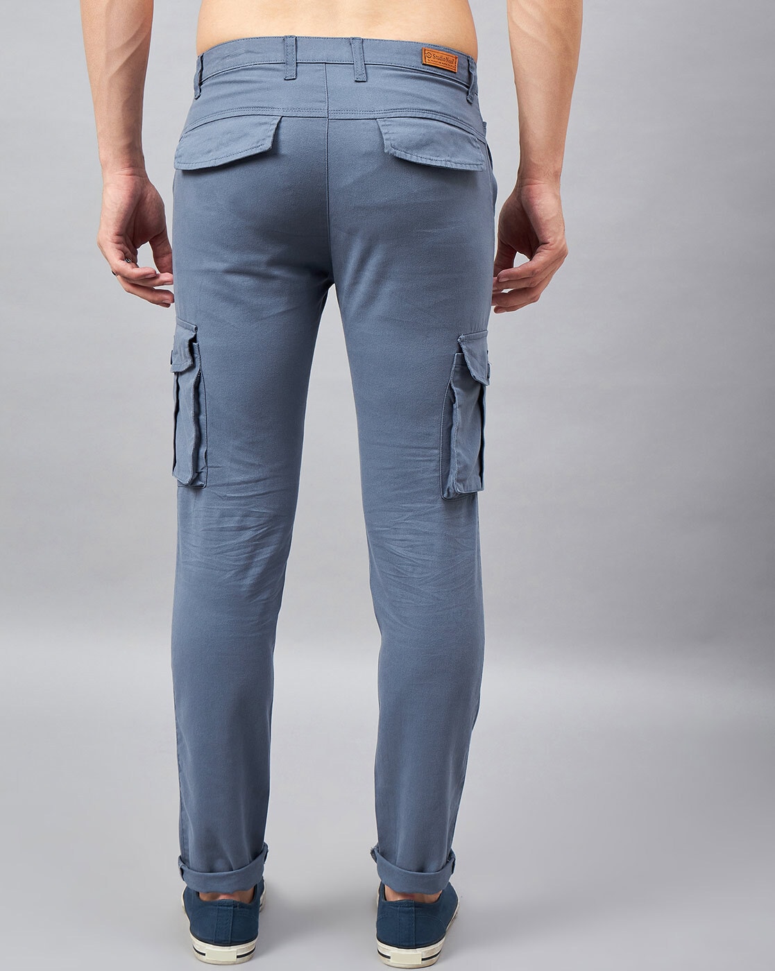 Buy Roadster Men Grey Solid Chinos - Trousers for Men 5415221 | Myntra