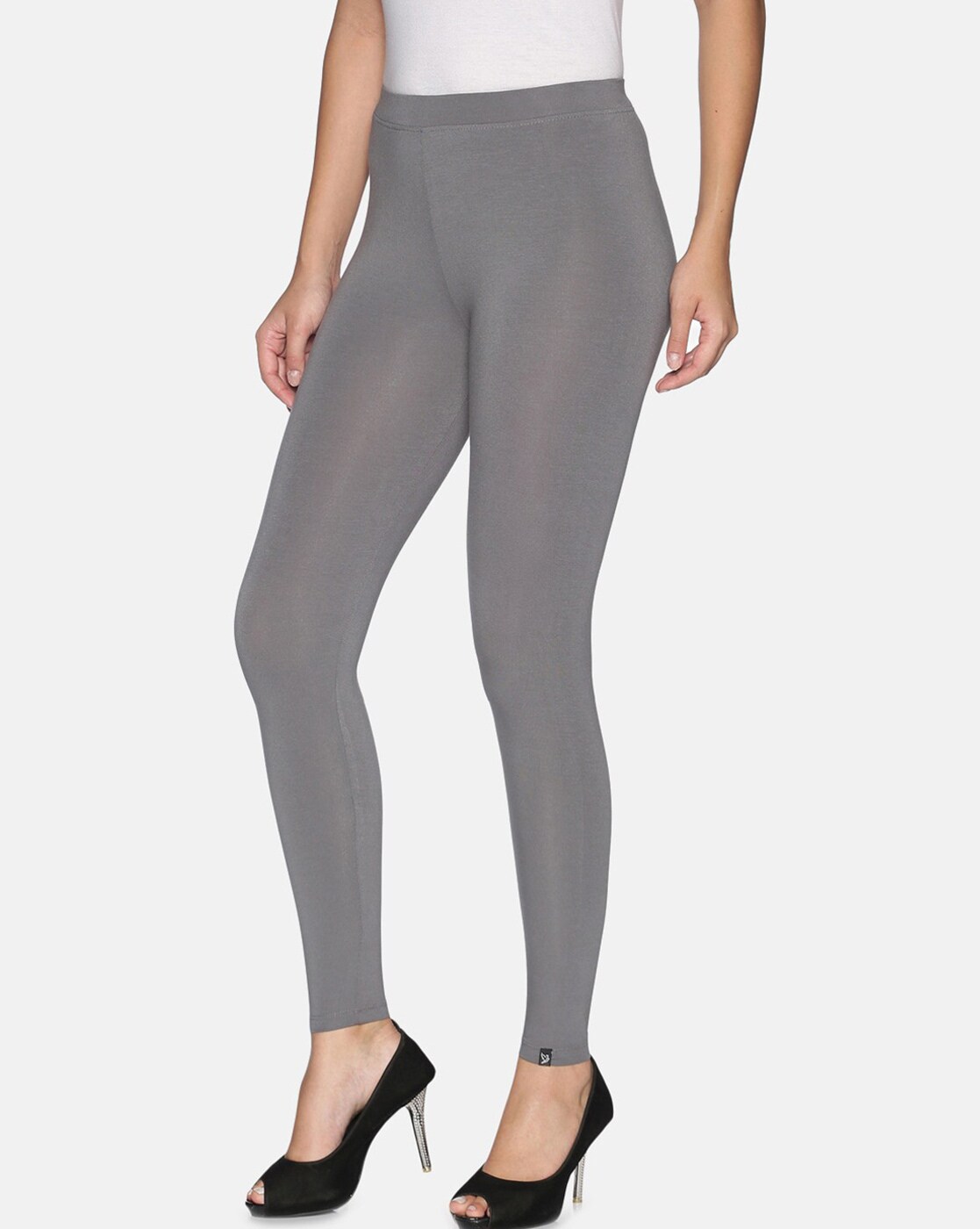 Lycra Casual Leggings in Black and Grey with Thread work | Leggings casual,  Casual black, Black and grey