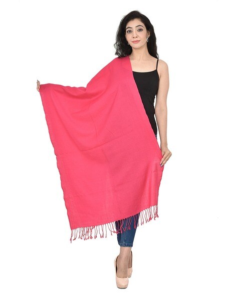 Women Stole with Fringed Hem Price in India