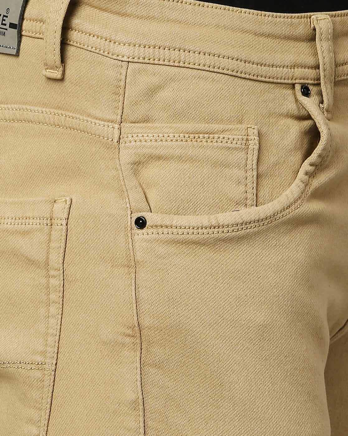 Buy Khaki Jeans for Men by DNMX Online | Ajio.com