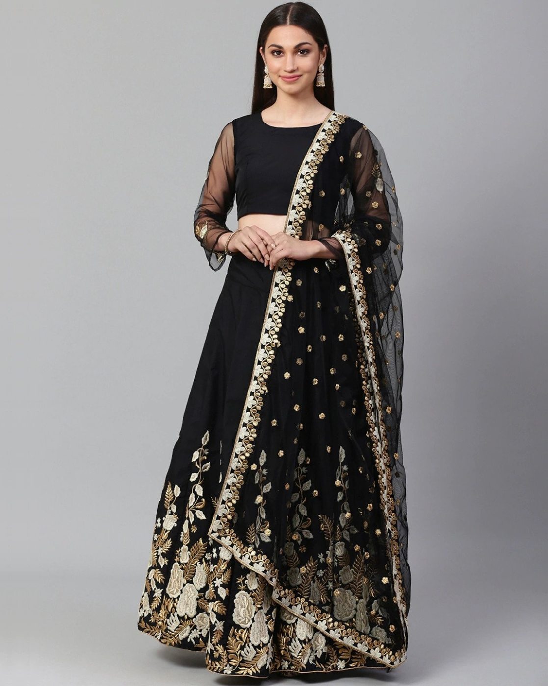 Buy Elegant Black Lehenga Choli With Dupatta ,indian Designer Partywear  Heavy Kasturi Silk Sequence & Dori Work Lehenga for Women, Wedding Wear  Online in India - Etsy