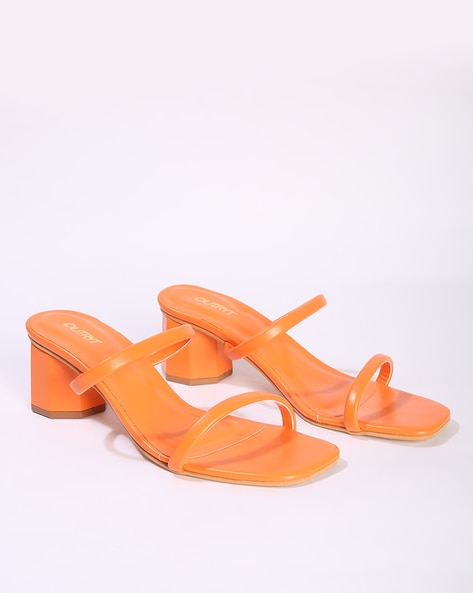 Miayilima Orange 38 High Heels for Women Ladies Fashion Summer Solid Color  Leather Ankle Cross Strap High Heel Sandals - Walmart.com