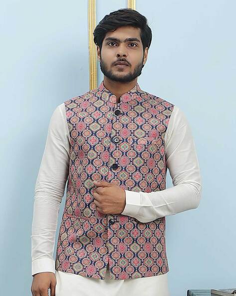 Treemoda Navy Blue Nehru jacket For Men Stylish Latest Design Suitable –  Yard of Deals