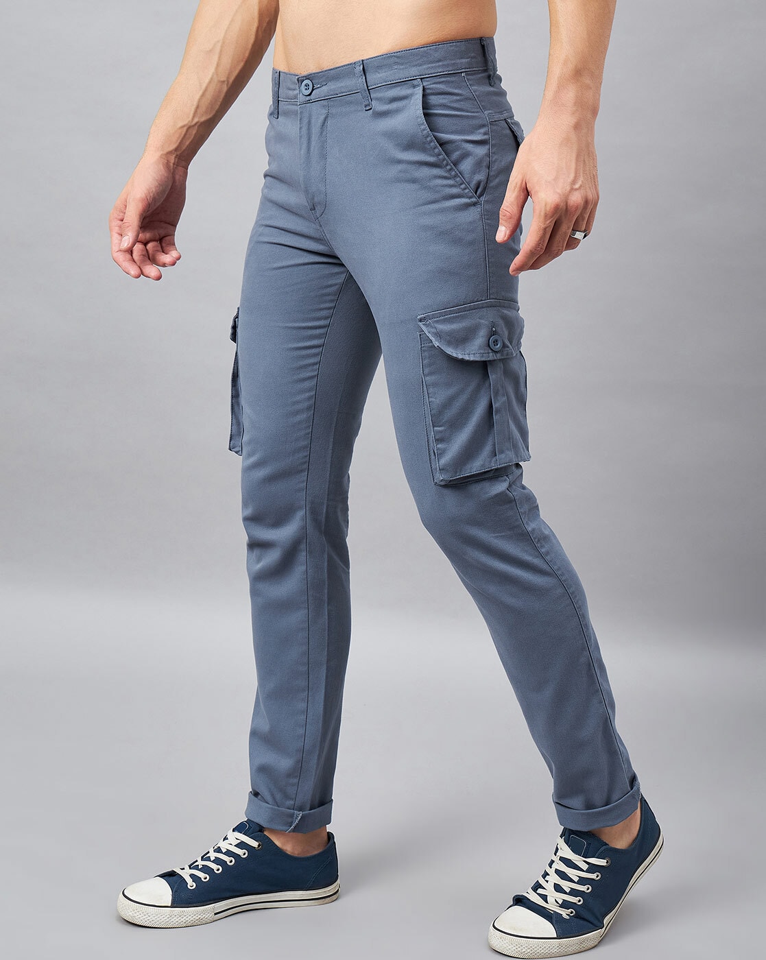 Buy Grey Trousers & Pants for Men by PAUL STREET Online | Ajio.com