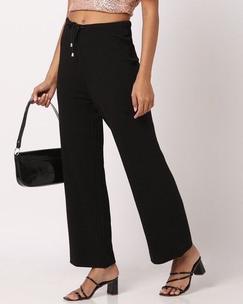 Cotton Regular Fit Black Designer Ladies Lace Pant, 40 at Rs 499