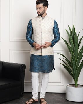 Kurta pyjama best sale with nehru jacket