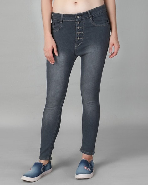Buy Grey Jeans & Jeggings for Women by GLOSSIA Online