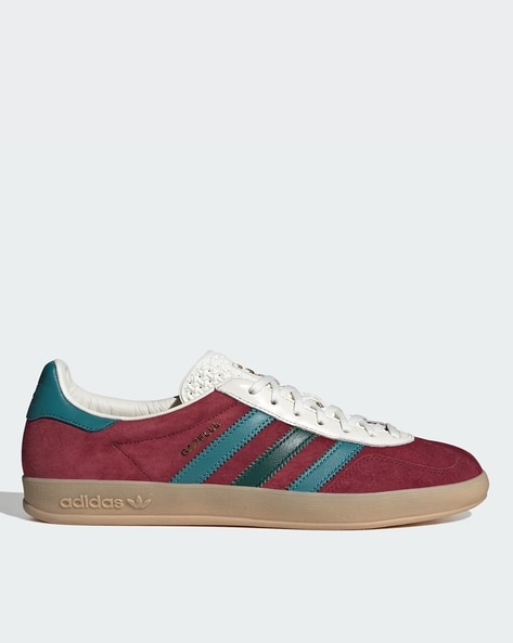 Adidas originals mens gazelle indoor trainers nomad red/white best sale