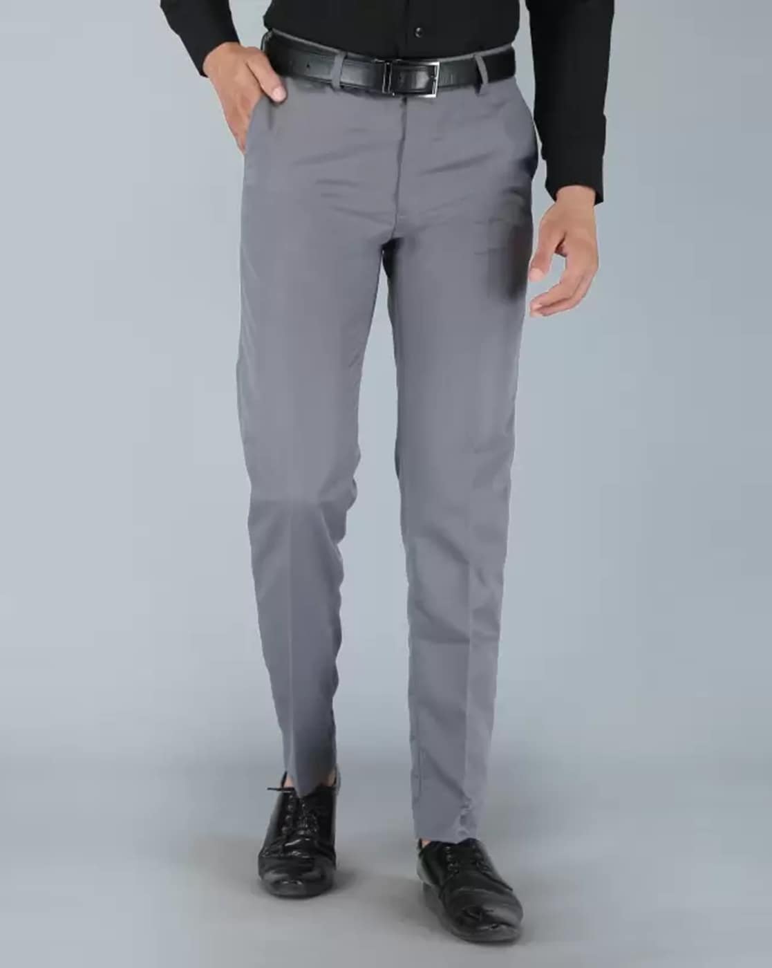 Buy Arrow Mid Rise Dobby Formal Trousers - NNNOW.com