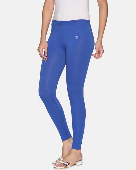 Buy TWIN BIRDS Blue Ankle Length Leggings for Women Online @ Tata CLiQ