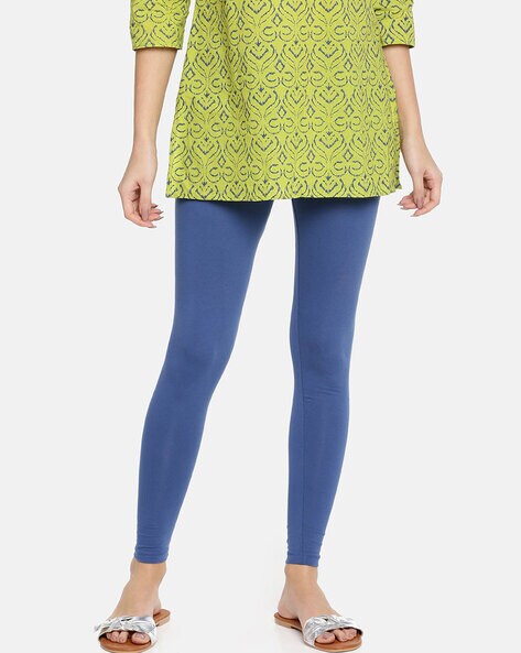 Ankle-Length Leggings with Logo Print